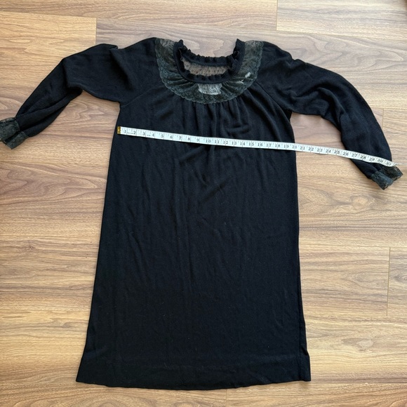 Vintage Francesca For Damon Made in Italy Black Lace Long Sleeve Dress Womens 8 - Picture 8 of 10